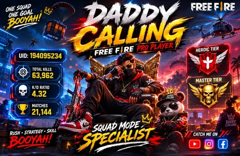 Daddy Calling UID: Latest Free Fire Profile Details in 2026 Daddy Calling UID