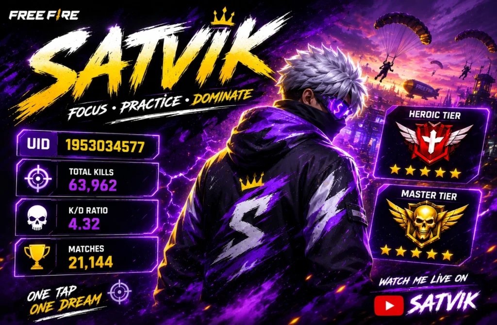 Satvik UID: Latest Free Fire Profile and Performance Update Satvik UID