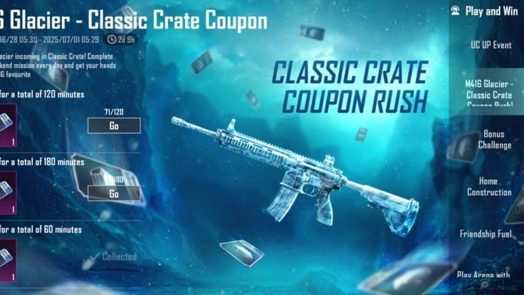 Bgmi M416 Glacier Skin