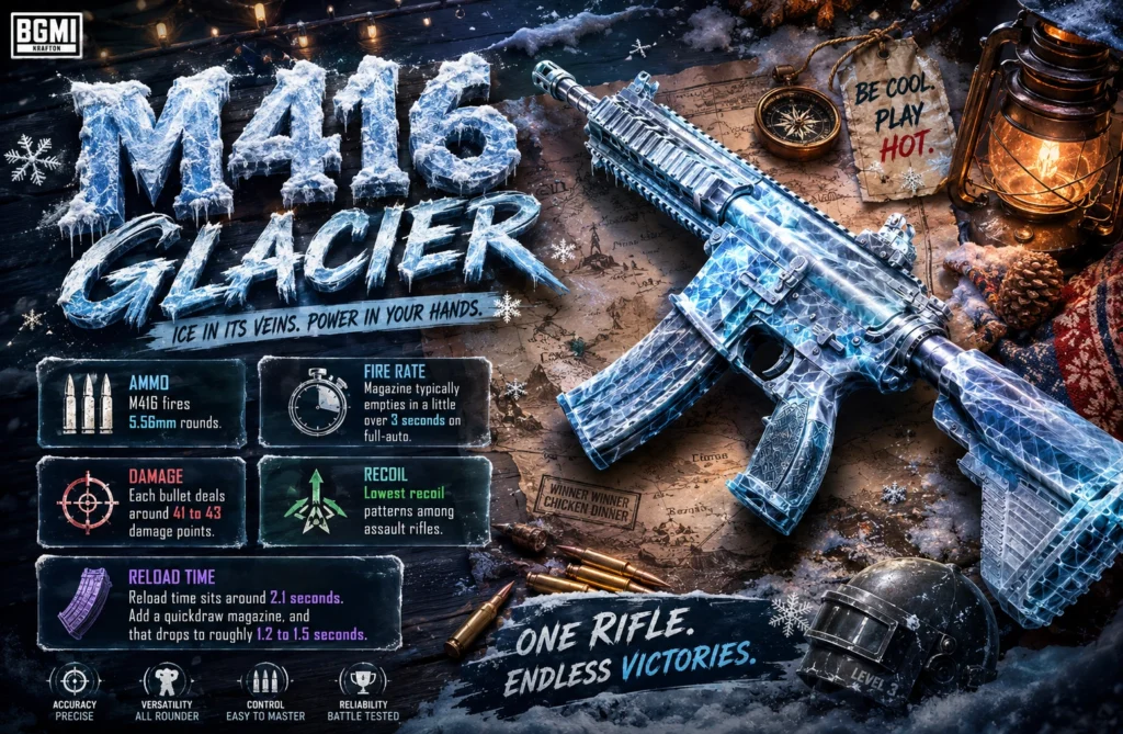 M416 Glacier: The Most Iconic Weapon Skin in BGMI M416 Glacier: The Most Iconic Weapon Skin in BGMI